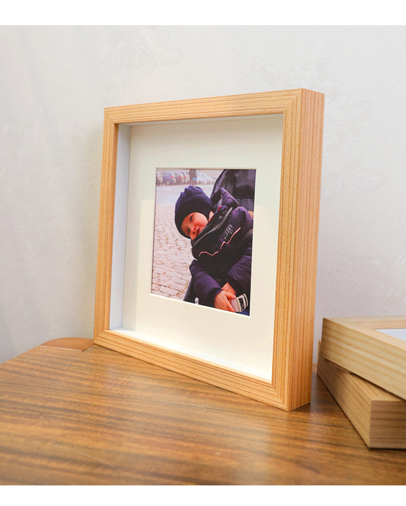 立体挂墙实木相框摆台照片定制16寸a4画框创意8开裱框架diy相架4k