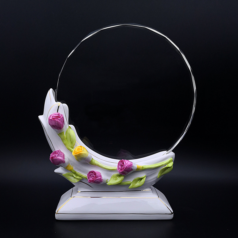 阿法瓷水晶奖杯奖牌杯定制 水晶底座定制 内雕工艺品比赛颁奖礼品