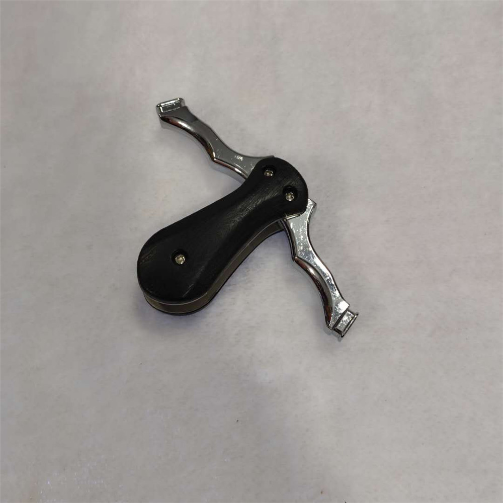 折叠卡特弹弓 小黑豹弹弓折叠扁皮弹弓 304不锈钢钛钢折叠小弹弓