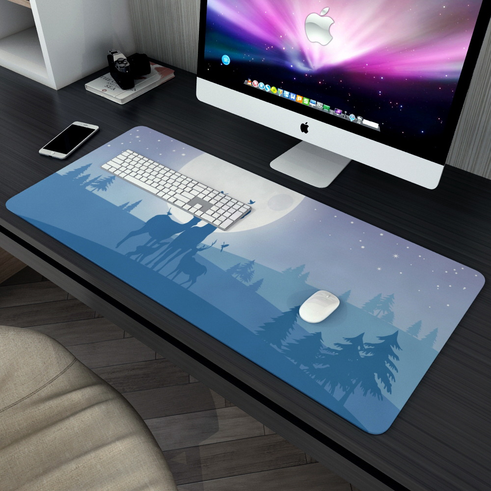 鼠标垫清新可爱办公桌垫女生专用滑鼠垫加大加厚精密锁边鼠标垫