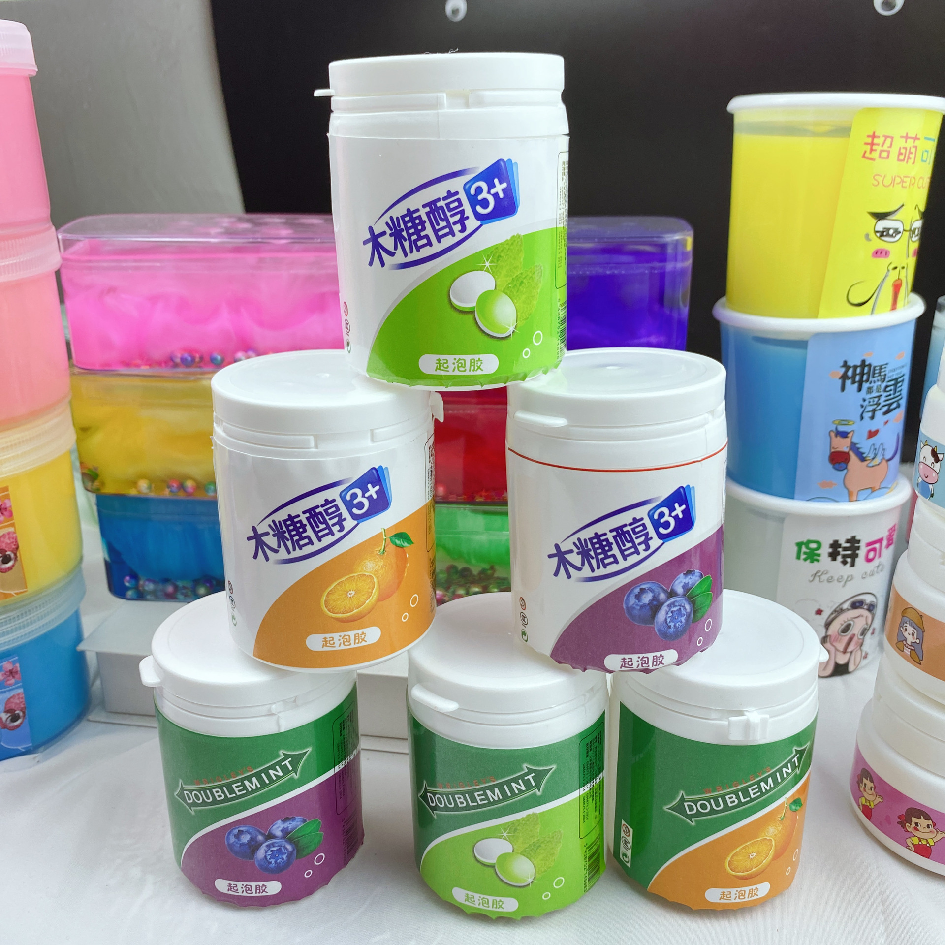 木糖醇网红抖音起泡胶便宜越玩越大炸耳声控史莱姆儿童无毒直销