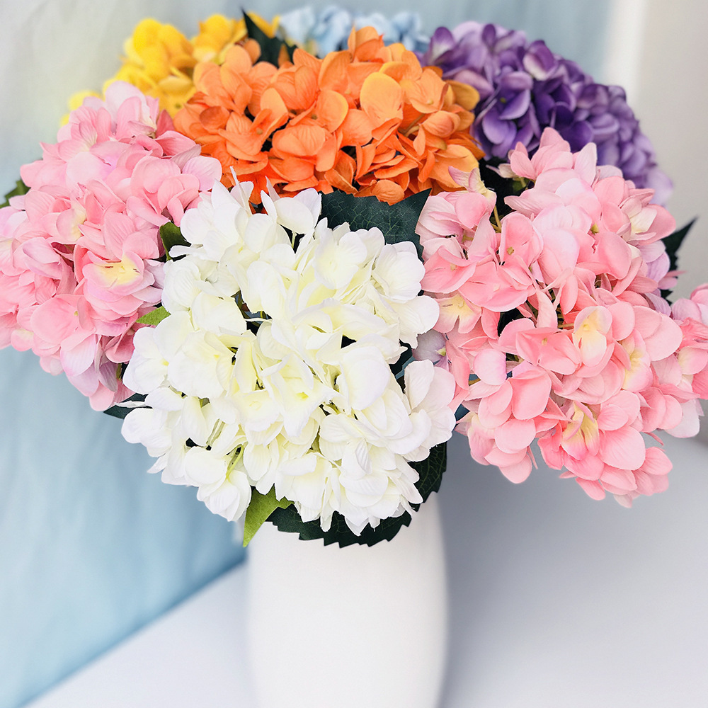 亚马逊 单支两叶绣球仿真花 家居装饰假花婚庆拍摄新娘手捧花批发