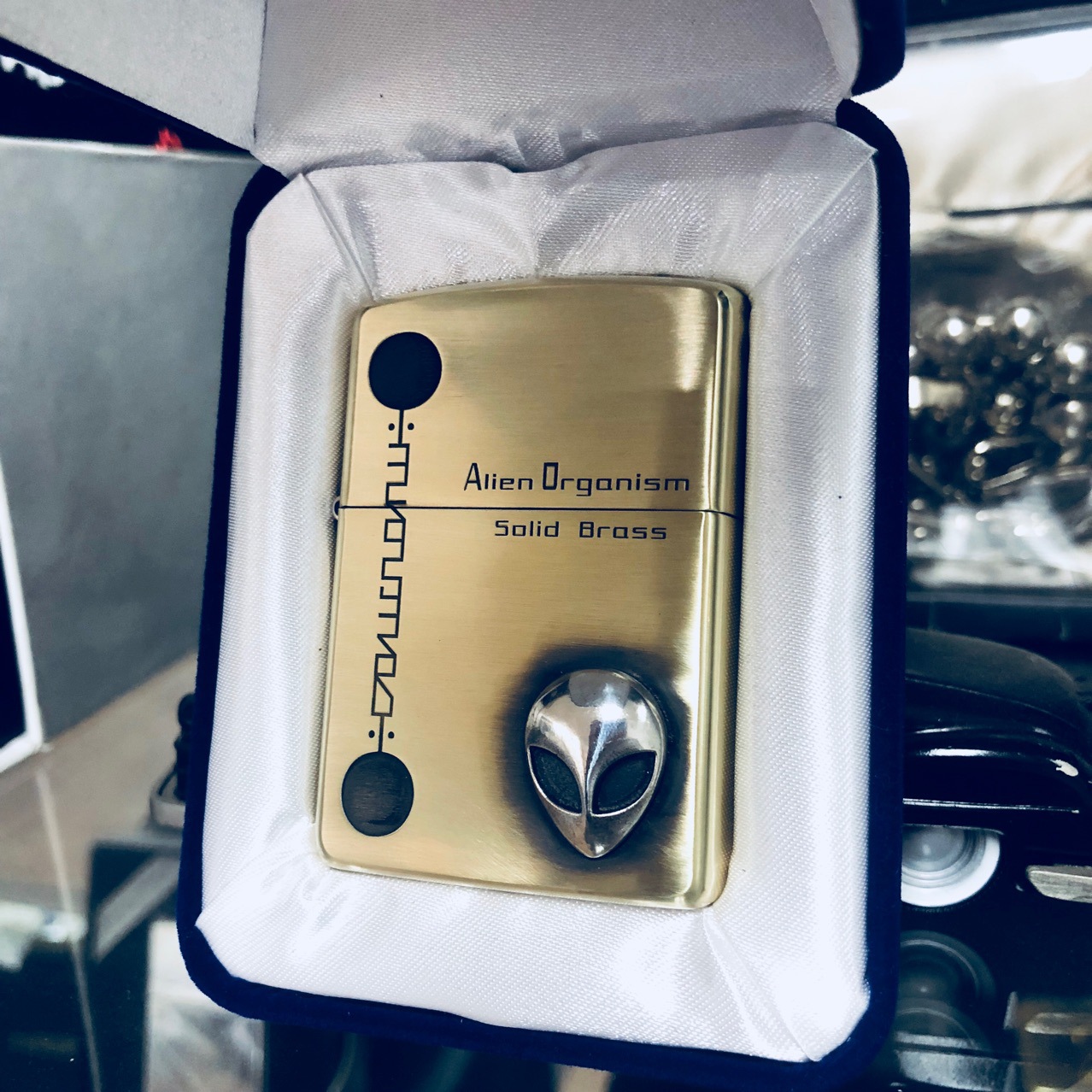 zippo打火机 外星人银款