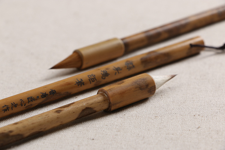 蒜头鸡距笔 唐代古法短锋小楷毛笔抄佛经文仿古雀头笔狼毫兼毫