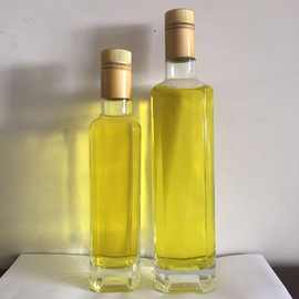 厂家直供玻璃瓶晶白料山茶油瓶牡丹籽油瓶可高温烤花蒙砂来样制作