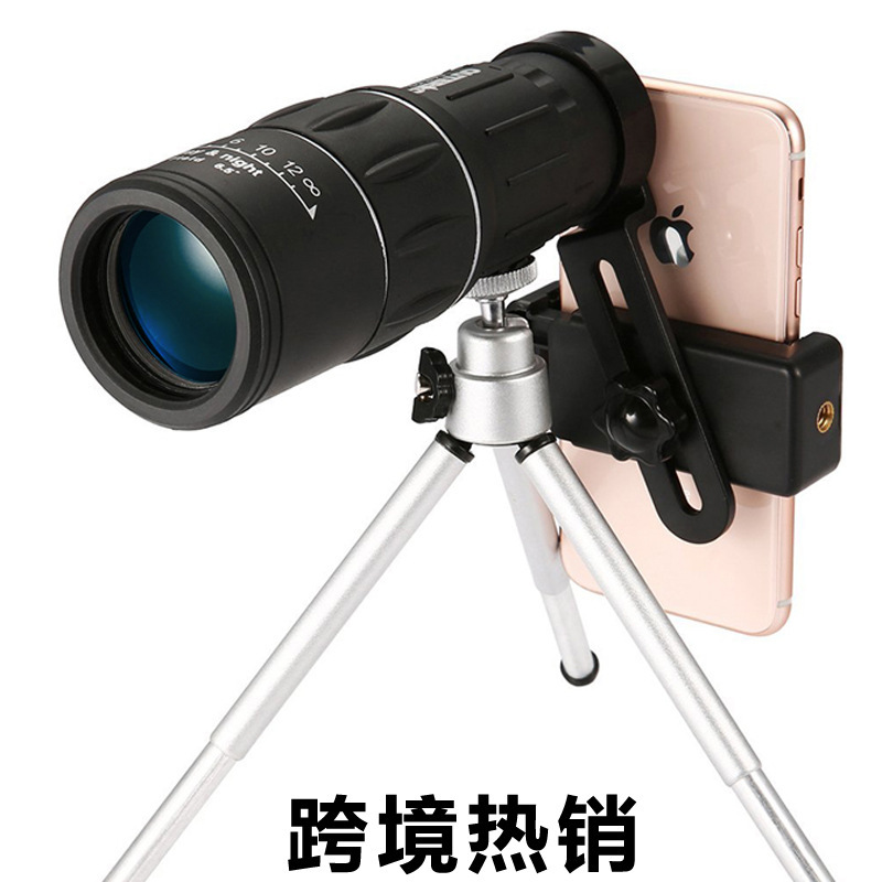 Wholesale Monocular 16x52 Mobile Phone Astronomical Children High Magnification Bird Watching Fishing Night Vision Outdoor Magnifying Telescope