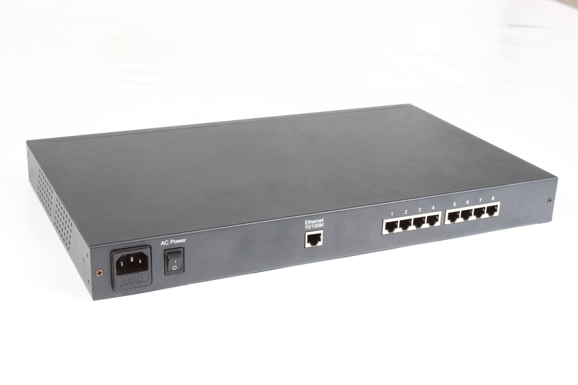 康海时代串口服务器nc608b-r 8口三合一 机架式 48v 工业级