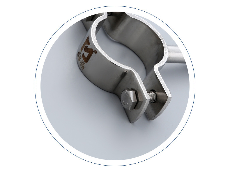 304不锈钢平板实心杆管支架 加厚平板管支架托架 管道固定管支架