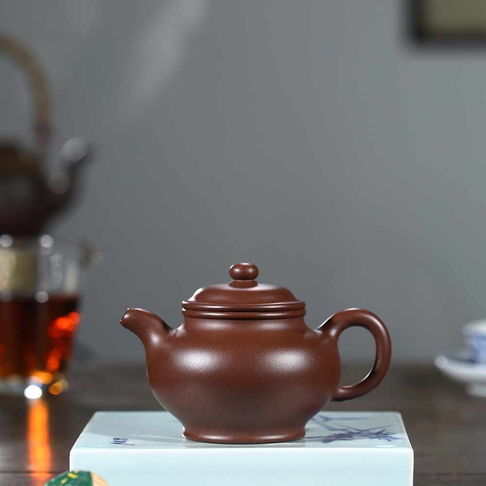 宜兴紫砂壶名家全手工掇只壶原矿紫泥250cc茶壶茶具批发一件代发