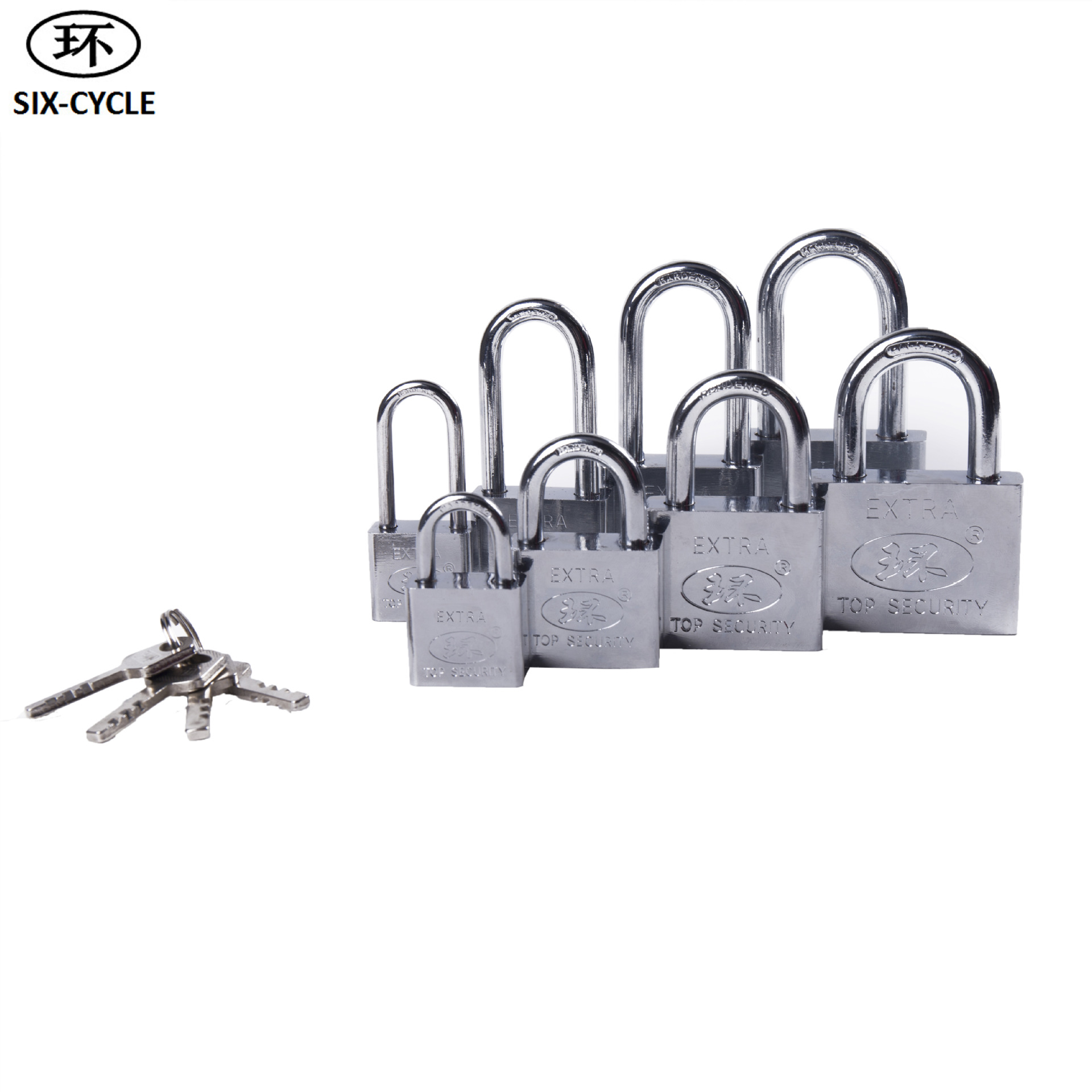 Factory Direct Sales Ring Brand 30mm Square Length Beam Small Padlock Imitation Stainless Steel Steering Lock Single Open Open Padlock