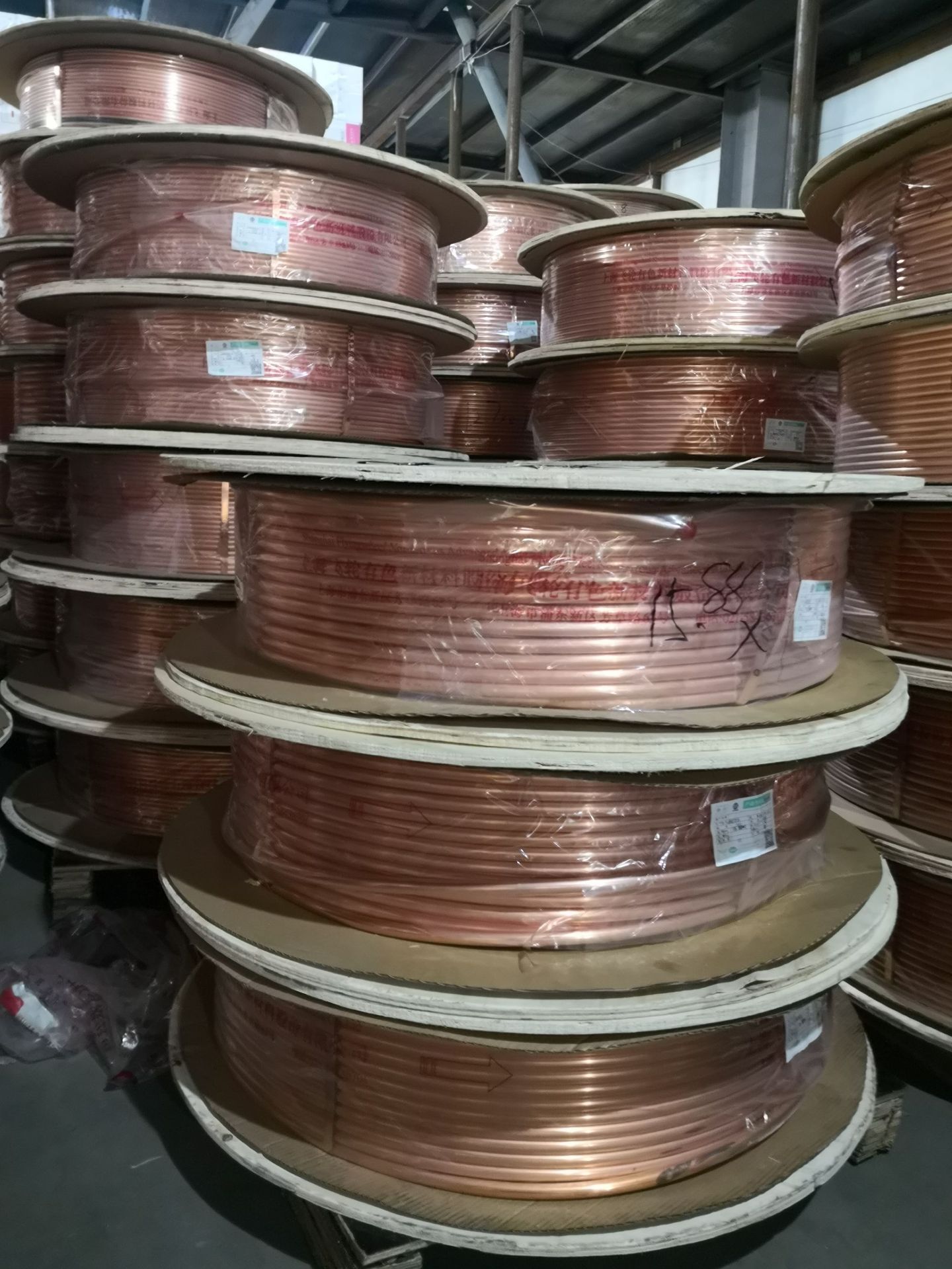 空调制冷铜管冷媒紫铜管空心铜管维修配件软态大盘管硬态直铜管