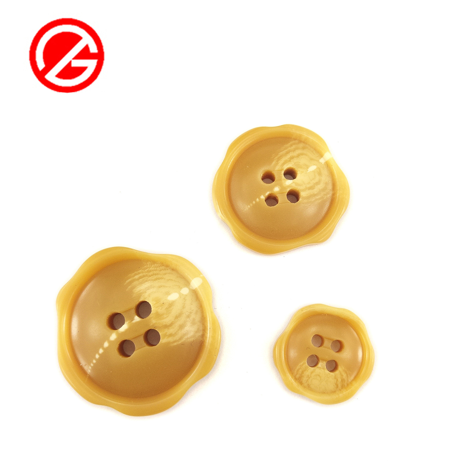 不规则花形棒花异形四眼树脂纽扣 高档风衣大衣钮扣扣子 厂家直供