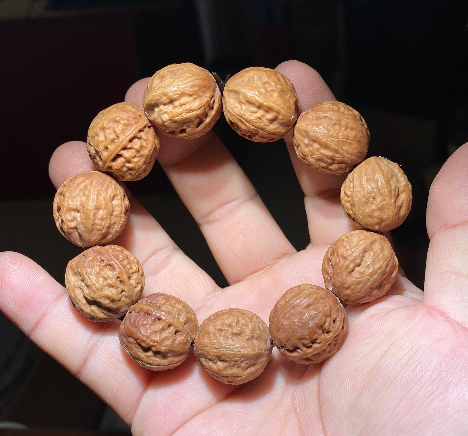 文玩核桃手串山核桃手串把玩秋子手串练手小核桃手串把玩练手件盘