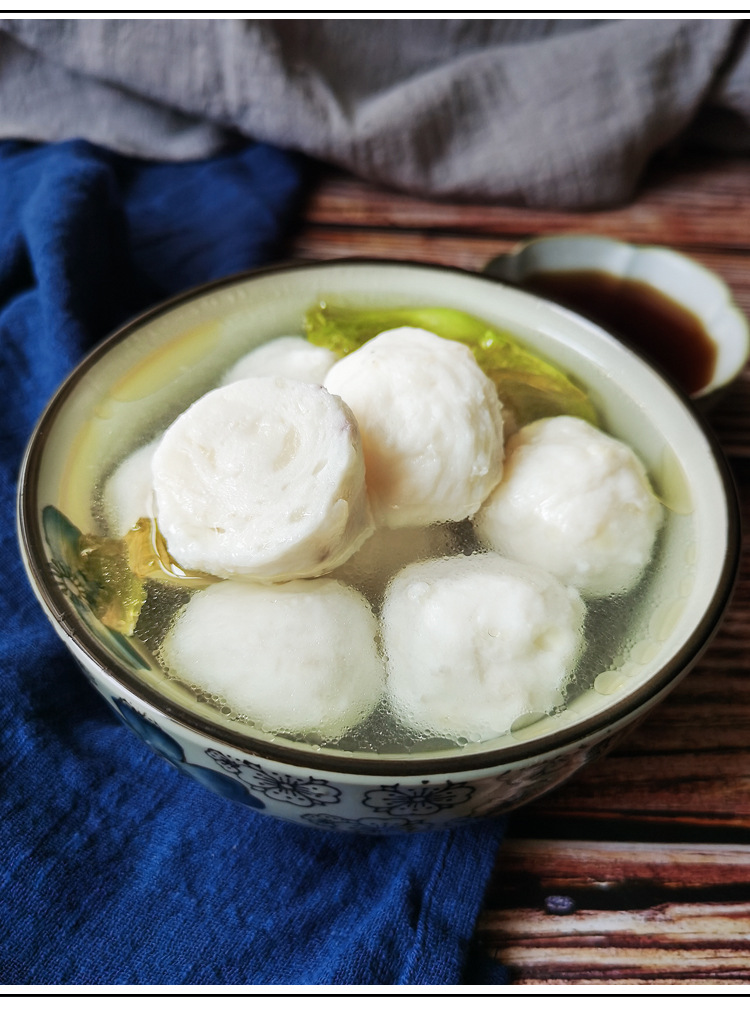 墨鱼丸手打潮汕特产风味火锅食材汕头手工花枝丸墨斗丸子厂家直销