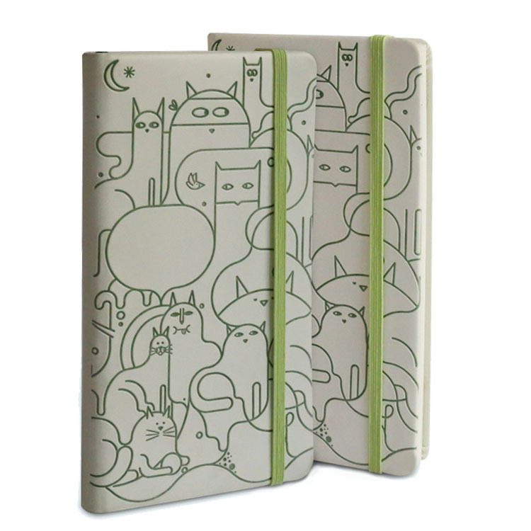 手账本 厂家定做pu变色皮面手账本封面图案免费打样