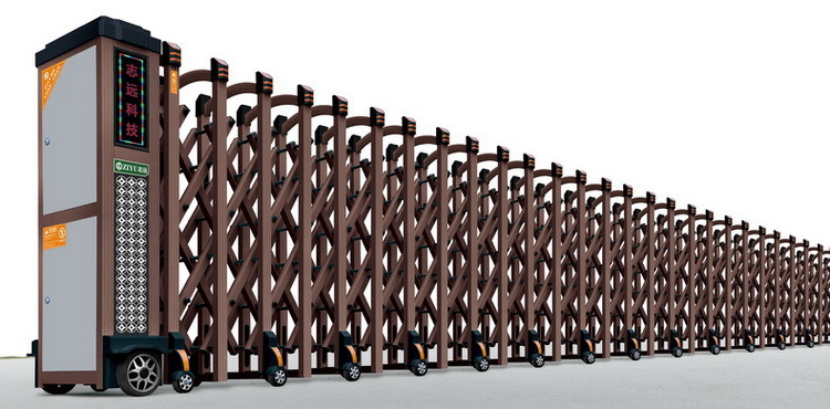 自动伸缩门电动推拉门铝合金材质电动伸缩门机关学校大门围墙大门