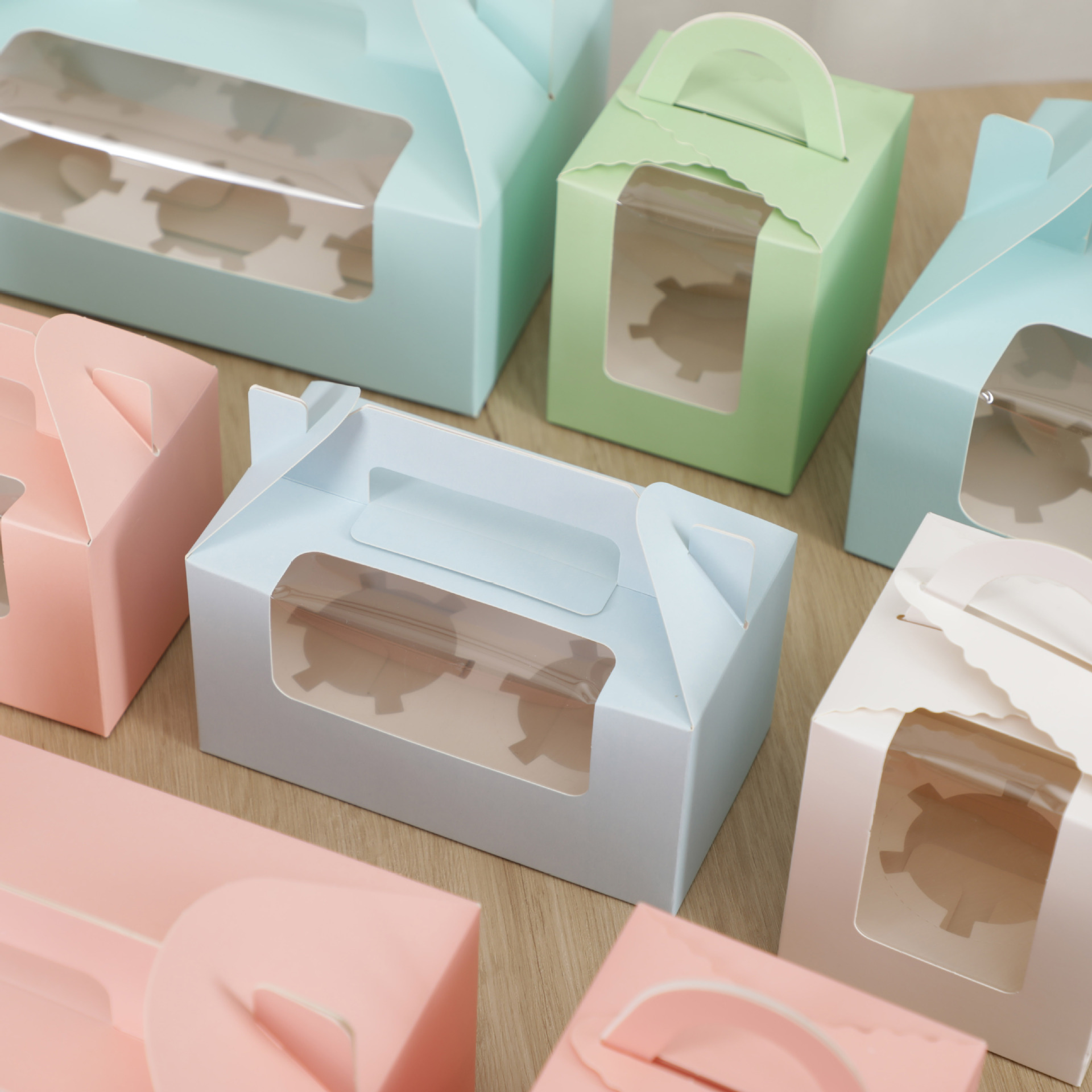 烘焙甜品点心包装盒子塑料西点盒千层蛋糕盒透明方形装蛋挞吸塑盒烘焙