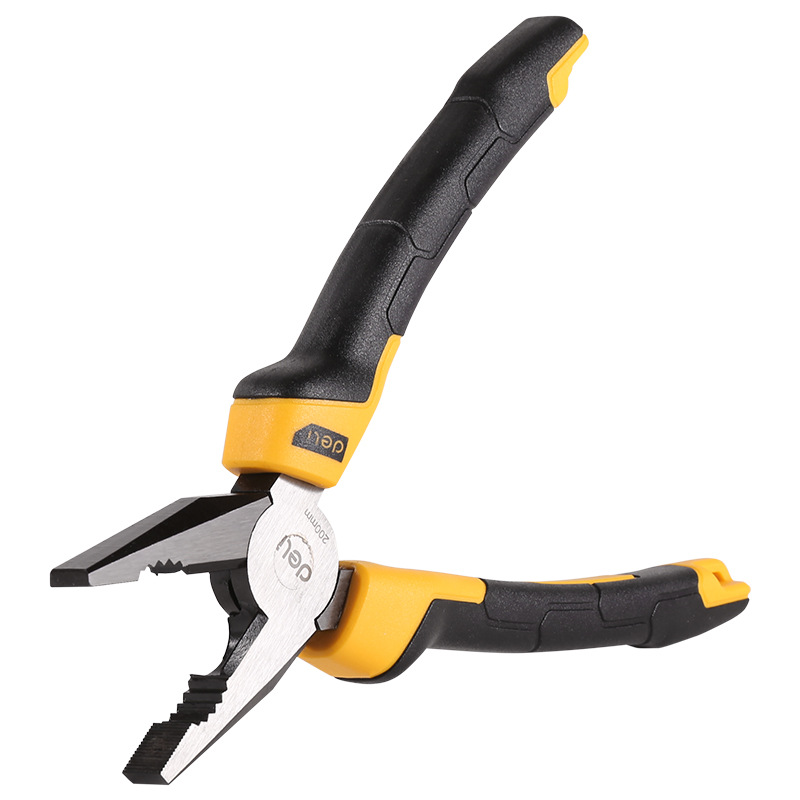 得力老虎钳6寸7寸8寸钢丝钳电工钳剥线钳断线钳多功能钳子家用钳