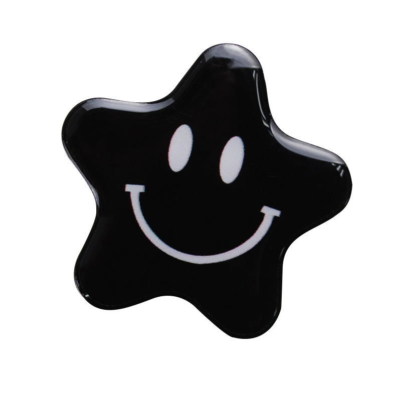 五角星滴胶手机支架笑脸折叠支架懒人桌面支架网店小礼品支架