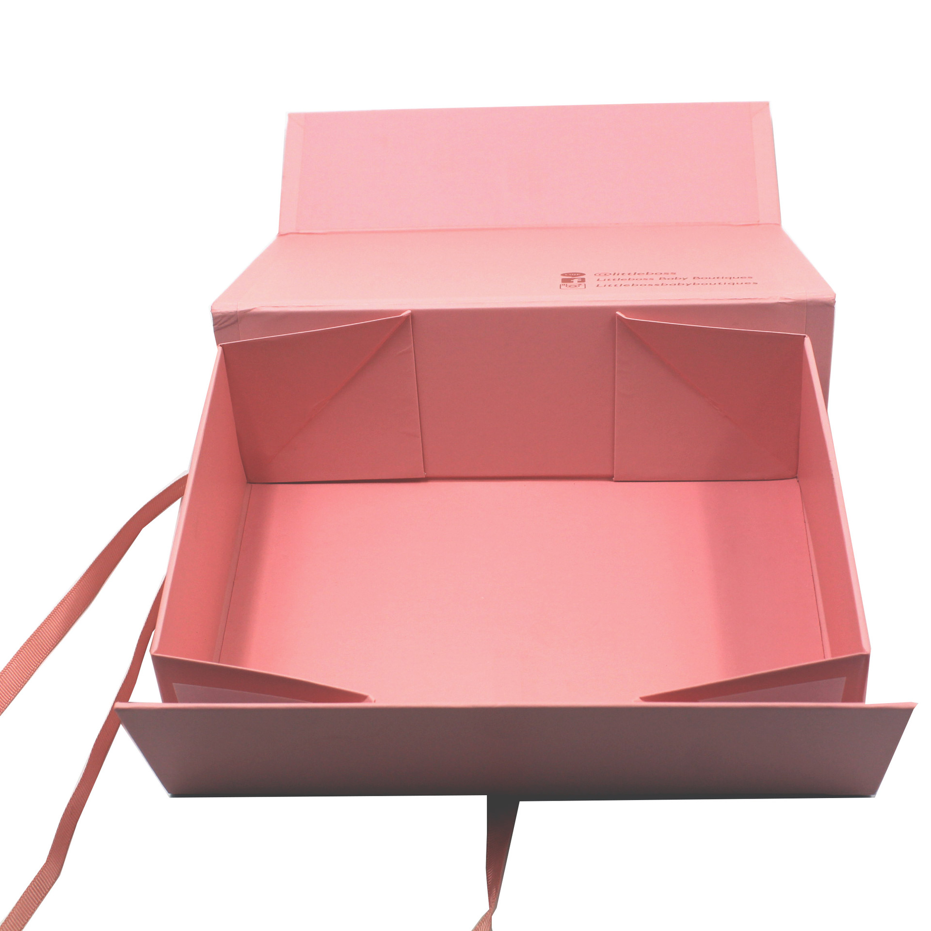 丝带折叠鞋盒包装纸盒定制 圣诞礼物女装包装盒定做 磁铁翻盖盒