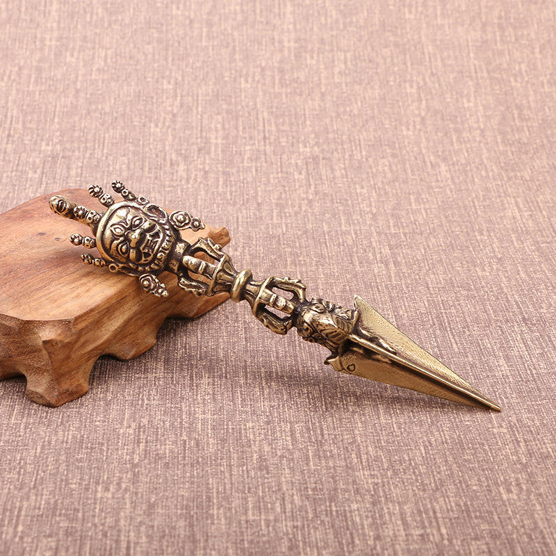 纯铜法器摆件马头明王普巴金刚杵降魔杵镇宅聚宝铜器收藏修法精品