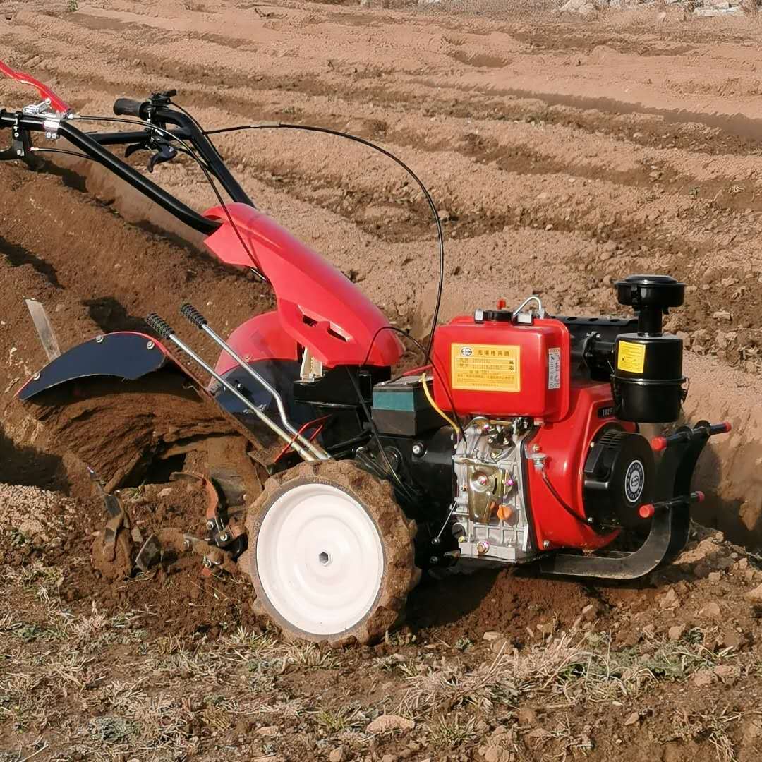 柴油汽油微耕机果园除草小型农用犁田起垄旋耕田园管理机农业机械