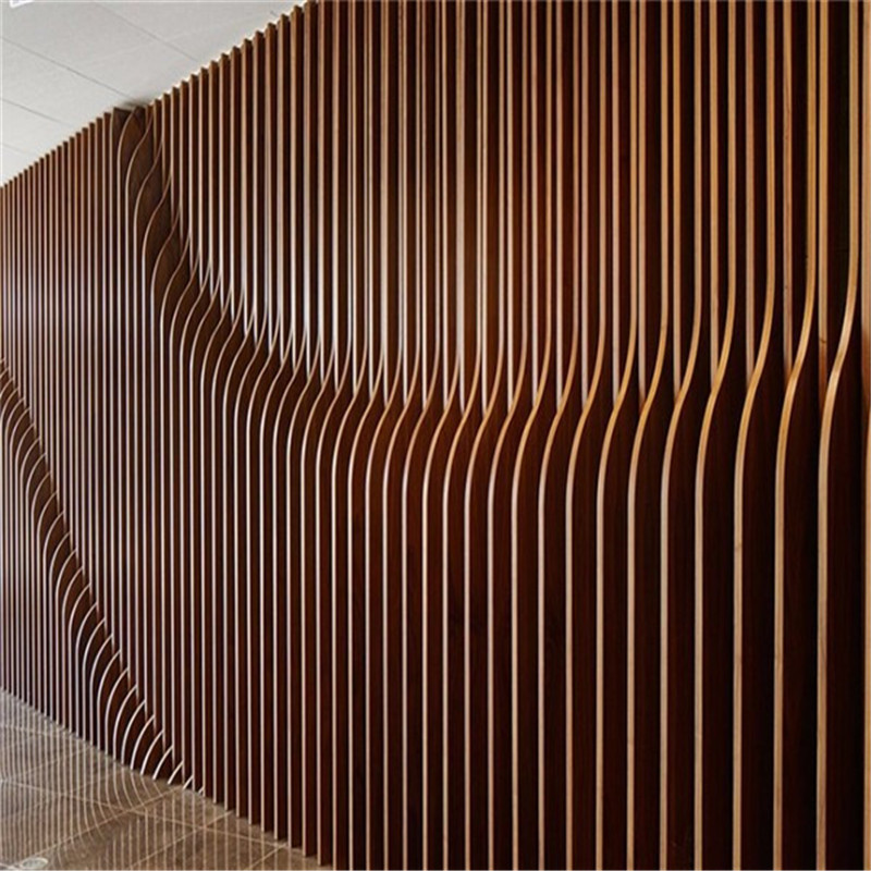 天花铝方通 白色u型铝方能吊顶 定制波浪形 弧形铝方管