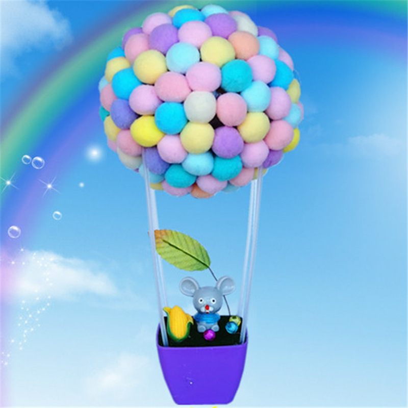 儿童diy热气球七彩发光小夜灯手工制作材料包创意亲子活动礼物