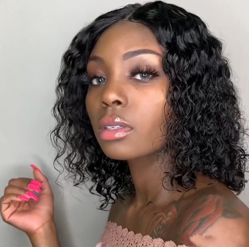 非洲假发热销小卷假发欧美假发短卷发bob短发头套human hair wigs