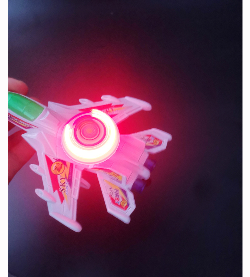 发光拉线飞机儿童小玩具夜光广场摆地摊货源新款网红地推飞机批发