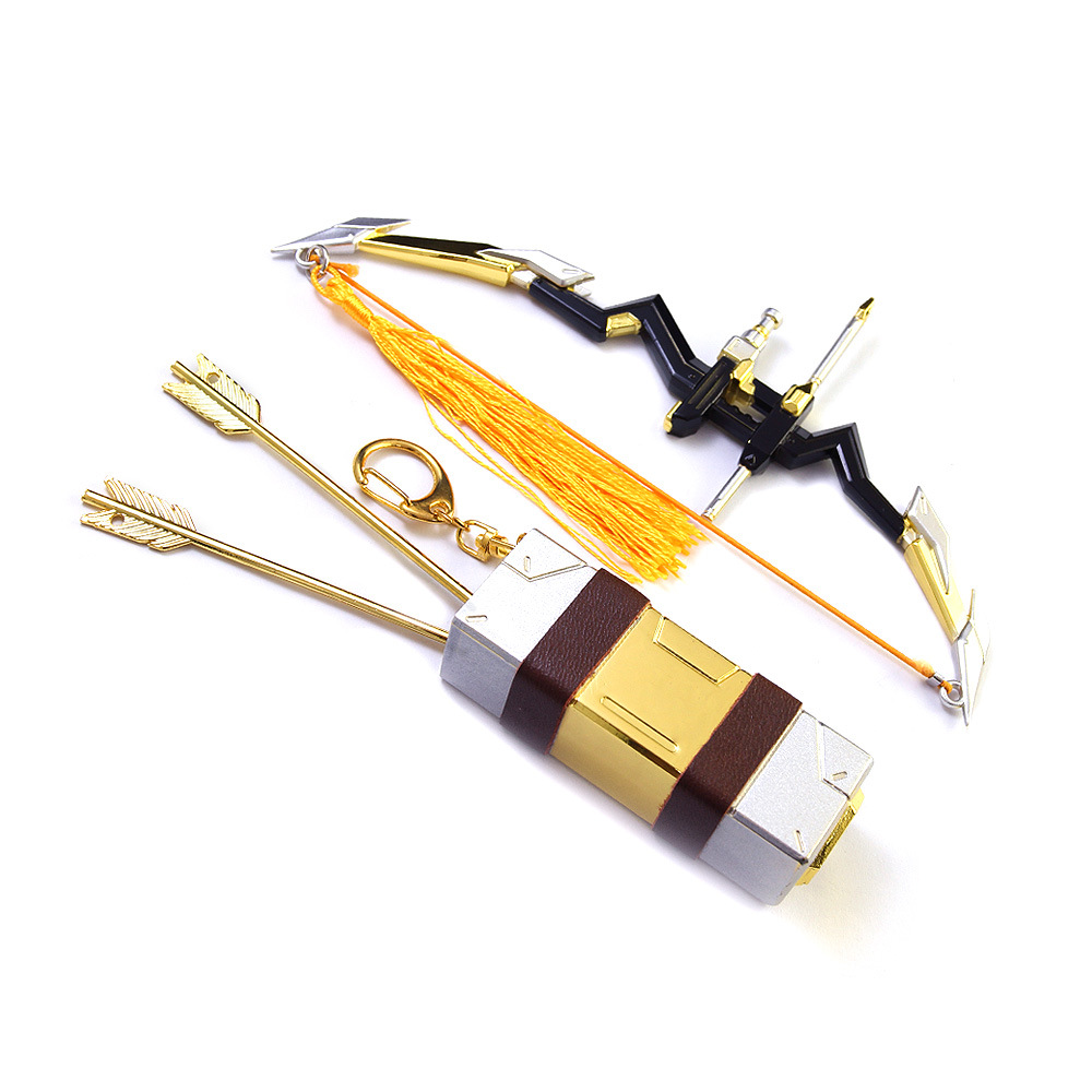 王者武器周边 伽罗箭羽风息弓箭套装 带箭袋合金武器模型18cm