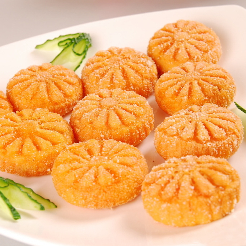 面包糠糯米粉南瓜饼半成品油炸小吃即食速冻糕点酒店饭店商用点心