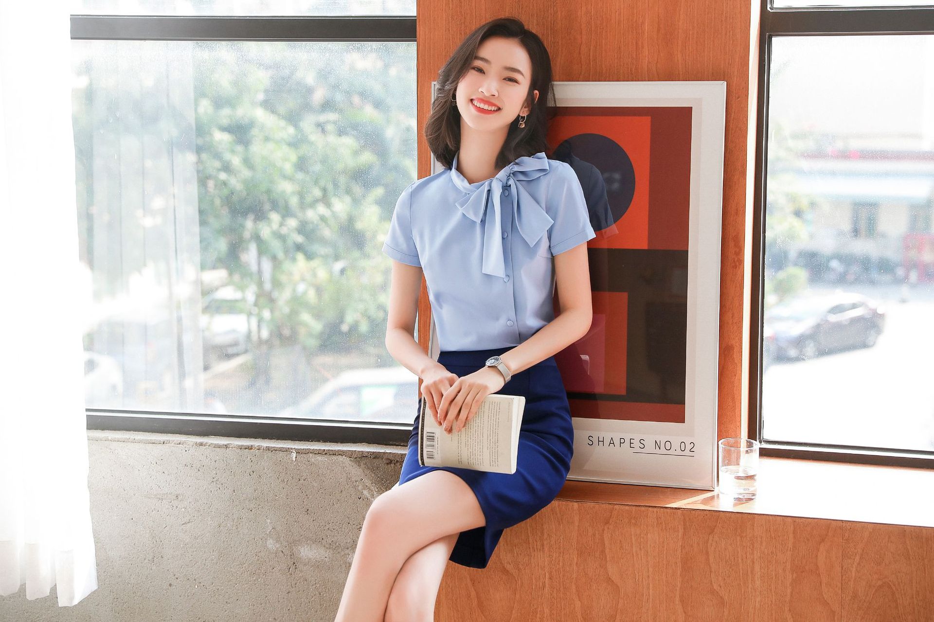 工作服女职业装气质空姐制服秘书上班族夏天套装套裙美容院工装