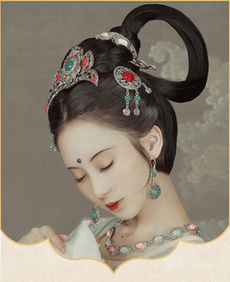 古装 假发棒大唐敦煌飞天造型假发可弯曲仙女发包影楼古风cos发髻