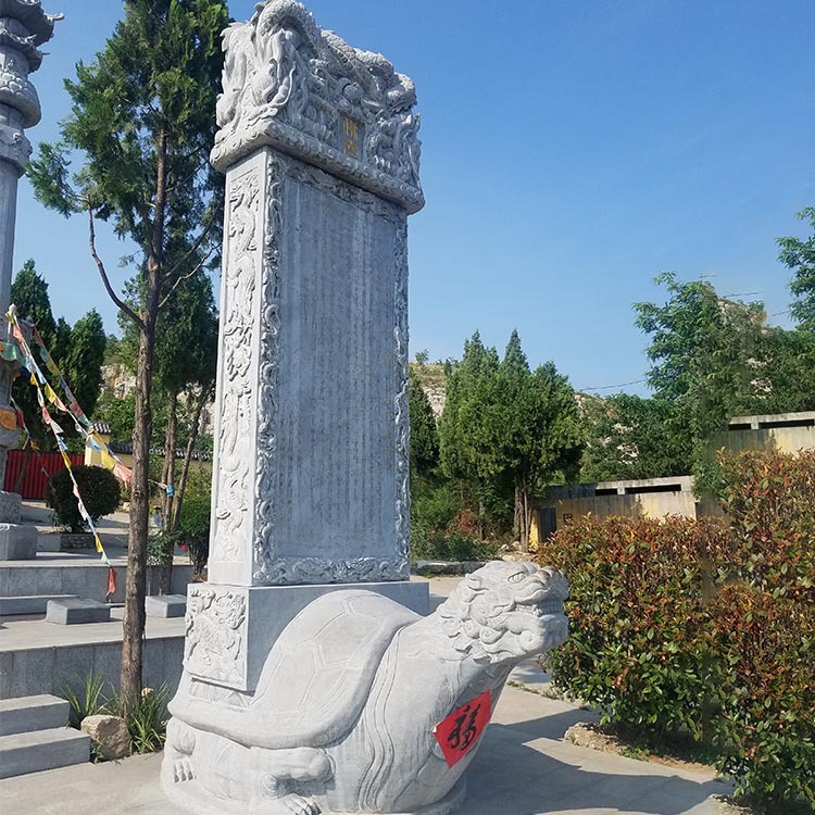 厂家大型青石石雕龟驮碑雕塑功德碑赑屃托石碑龙浮雕加工定制