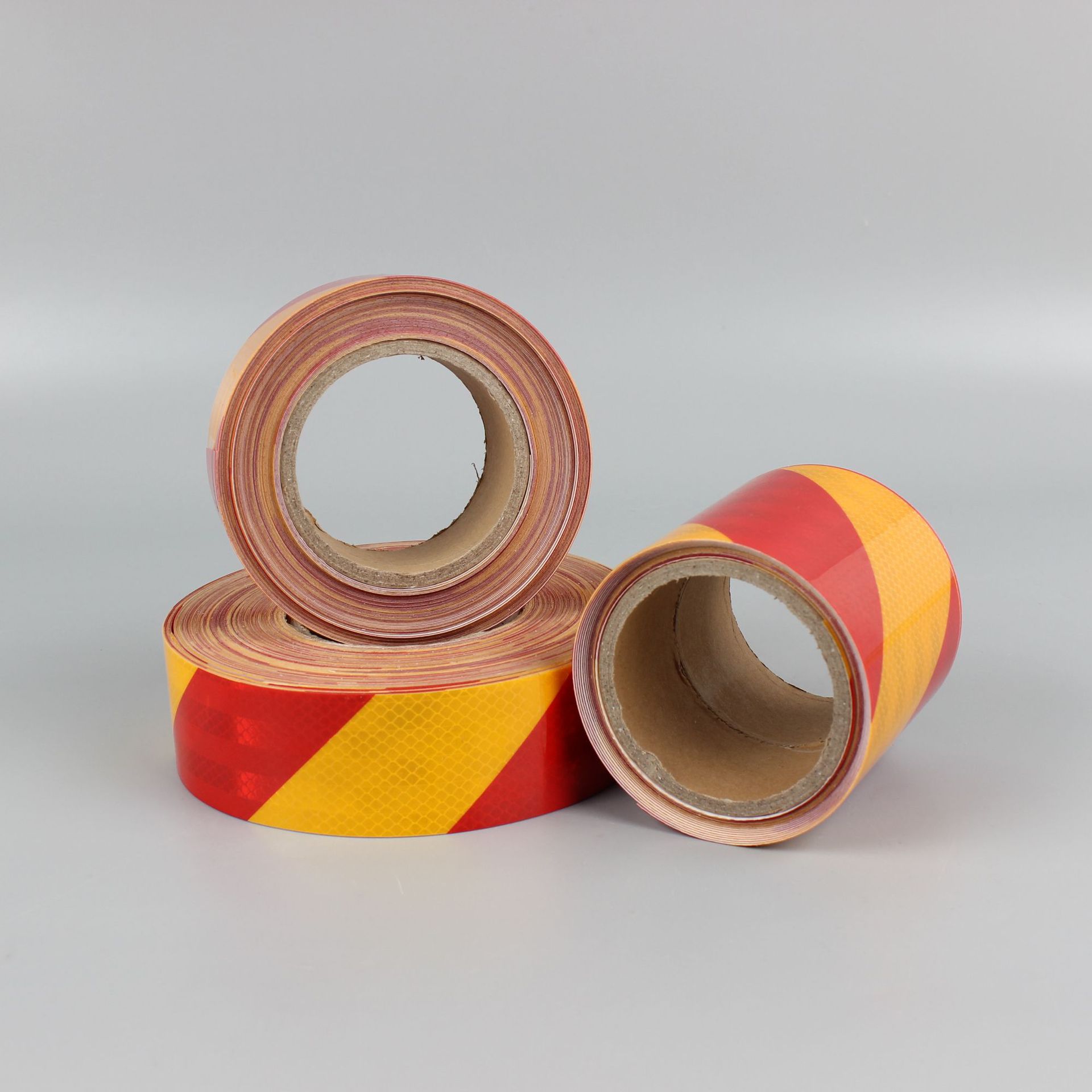 斜纹反光贴警示斜纹反光带双色导向标反光条带交通指示反光胶带