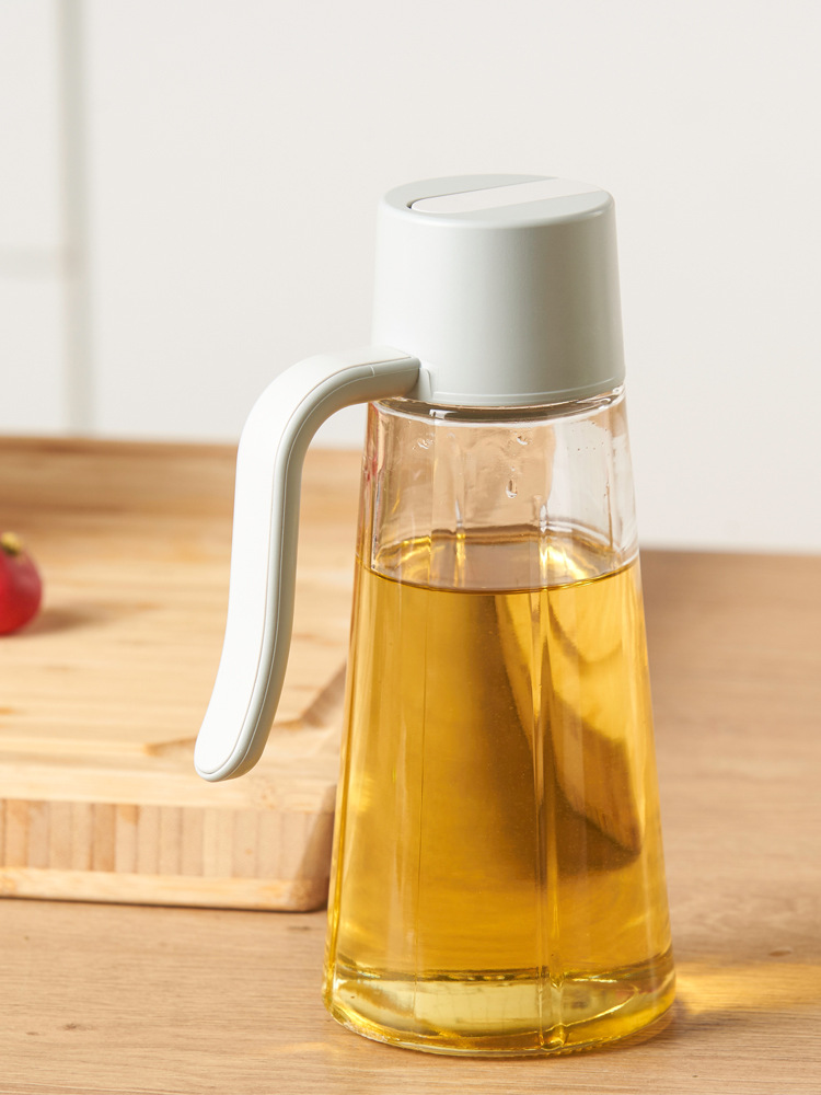 油壶油不漏油壶不漏油装食用油的壶透明家用自动开合油瓶玻璃防漏