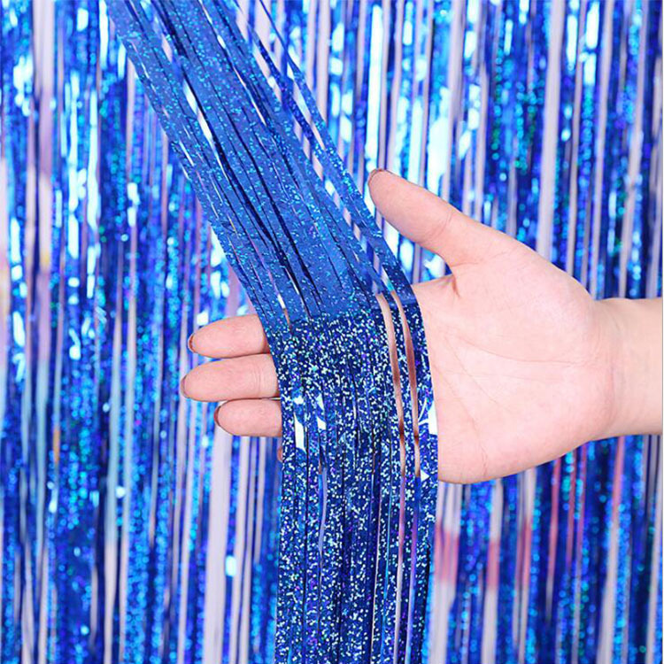 Laser Tinsel Curtain Wholesale Thickened Little Laser Rain Silk Door Curtain Wedding Party Background Wall 2 M Tinsel Curtain