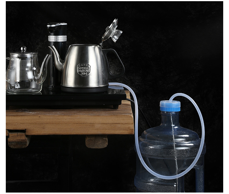 茶具上水管茶道配件不锈钢吸水管食品级桶装硅胶进水管抽水管软管