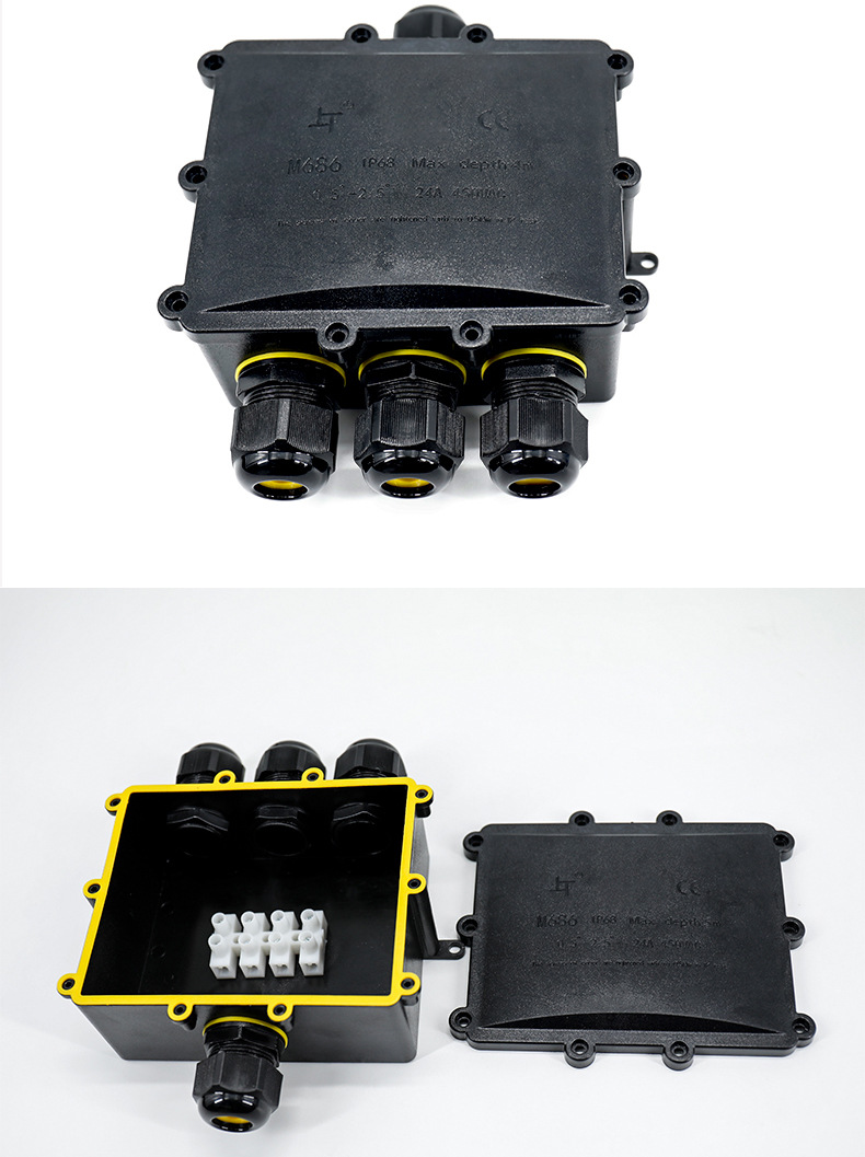 深圳厂家防水接线盒定制加工 tuv etl认证ip68户外灯具照明接线盒