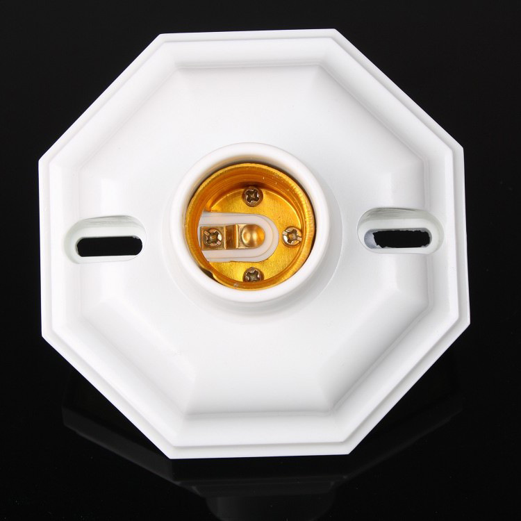 恒泰特大八角吸顶式螺口灯座e27罗口灯座直径110mm 300只/箱