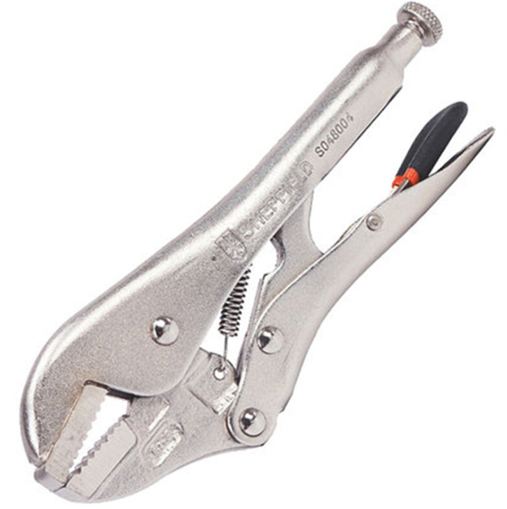 钢盾铬钒钢弧齿圆口大力钳5寸7寸10寸s048001 s048002 s048003