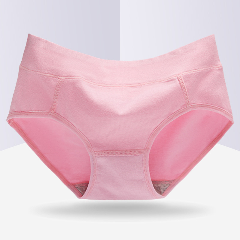女士内裤女中腰纯色纯棉质面料大码性感少女生三角裤头