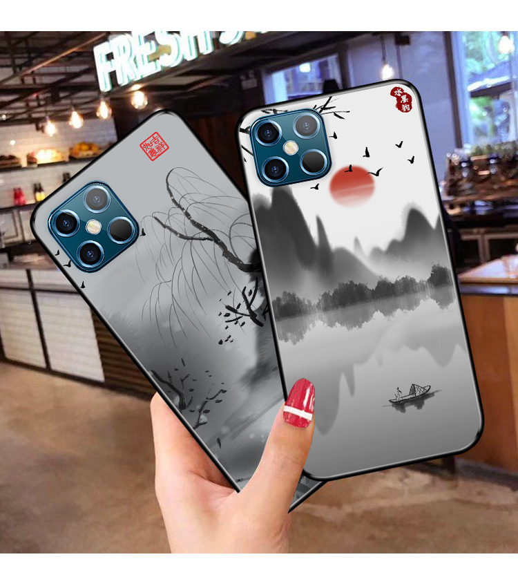 适用于金立f12 pro手机壳定制软磨砂f12 pro保护套冷淡水墨男女潮