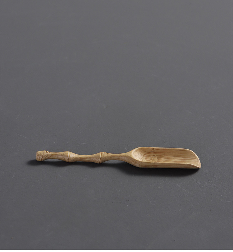 手工竹雕茶则取茶勺 茶道六君子茶铲赏茶荷 功夫茶具配件一件代发