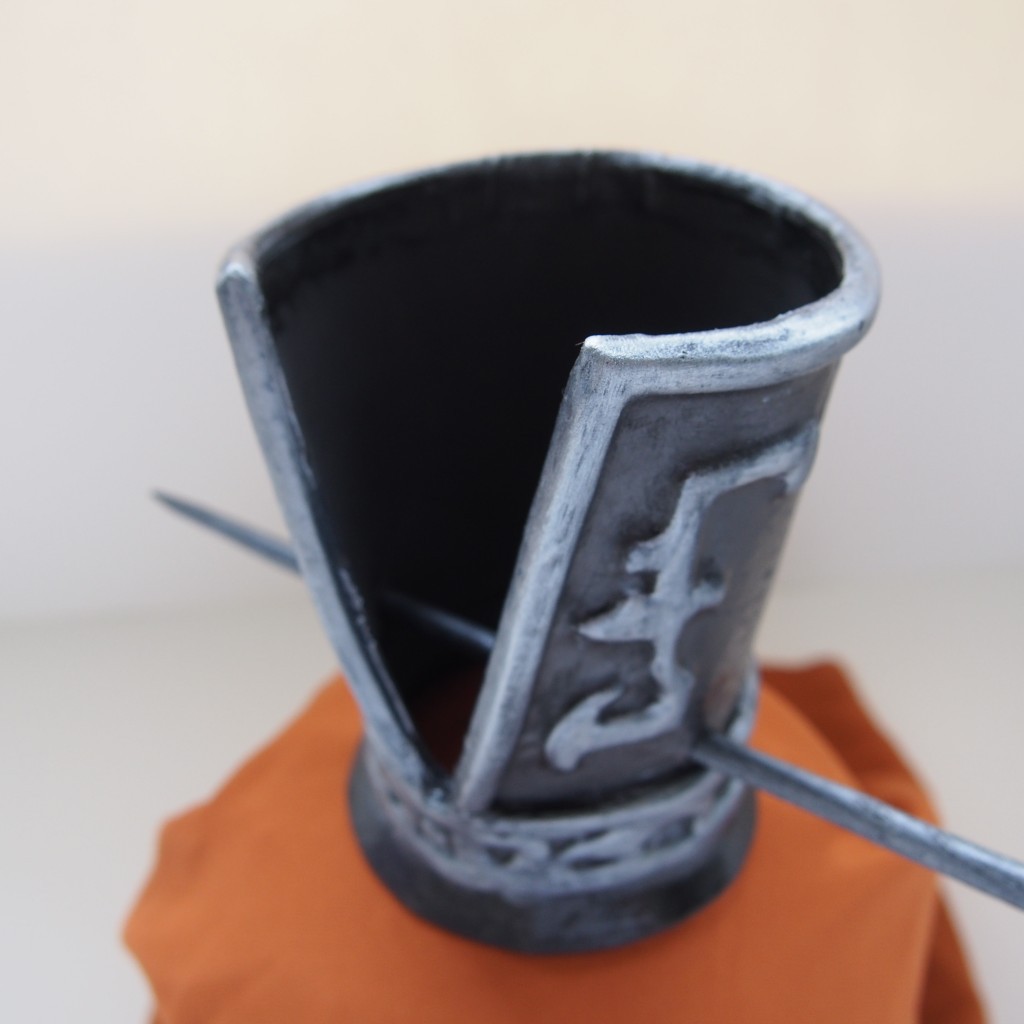 浮雕皮冠束发冠秦汉代束发冠魏晋南北朝束发冠浮雕皮质束发冠