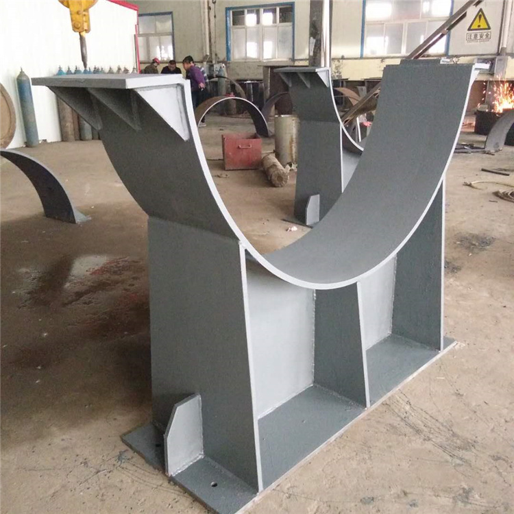 供应 管道支吊架大管径座式滑动支座曲面槽管托 滑动支座加工订制