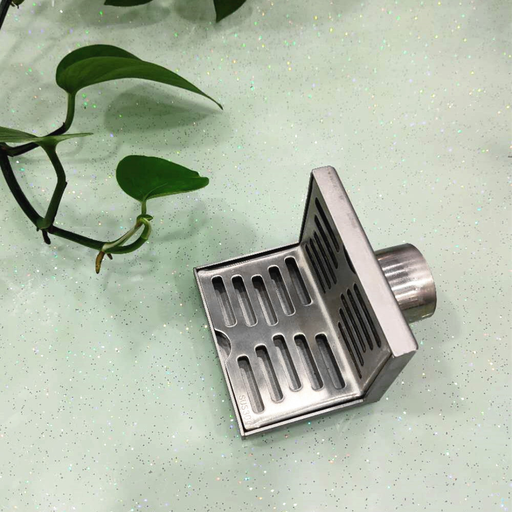 sus304工程酒店式户外阳台大排水l型侧排墙排3.5寸 4寸地漏