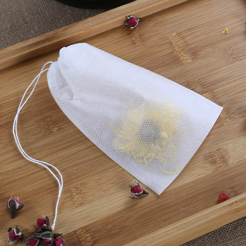 100个装无纺布抽线茶包袋泡茶袋茶叶过滤煲汤煎药中药袋一次性