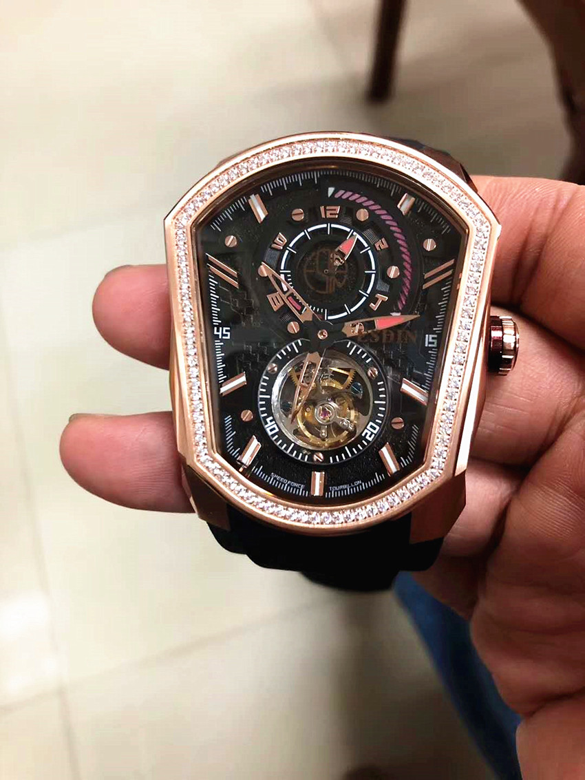 刀锋战士同款陀飞轮男士手表 esdin 私人定制高端腕表 个性手表